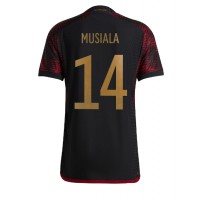 Tyskland Jamal Musiala #14 Fotballklær Bortedrakt VM 2022 Kortermet